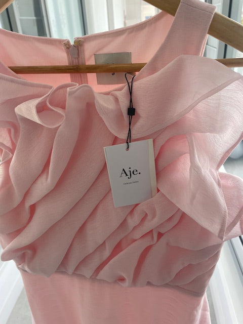 knee length dresses for ladies Aje - Genesis Midi Dress - Soft Pink - 10 – Seagull Clothing